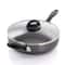 Oster Clairborne 10.25" Charcoal Gray Aluminum Sauté Pan with Lid